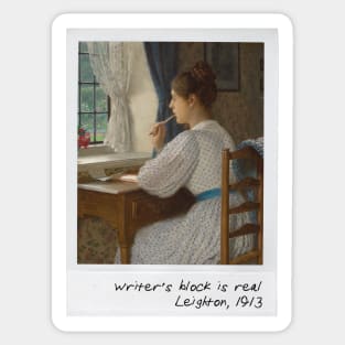 leighton - writer’s block meme Sticker